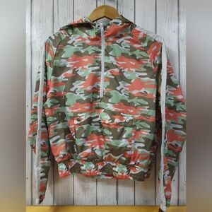 Say What? Vintage half zip hooded pullover. Size L